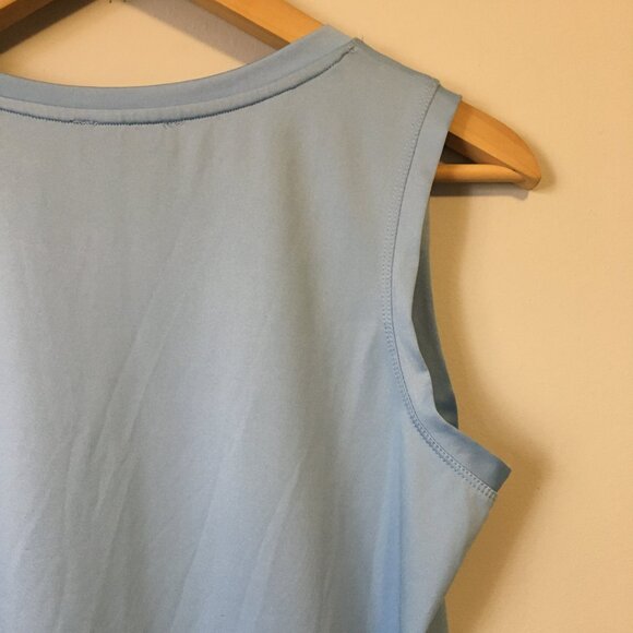 Crane Pale Sky Blue Mesh Hem Workout Tank - Picture 6 of 15
